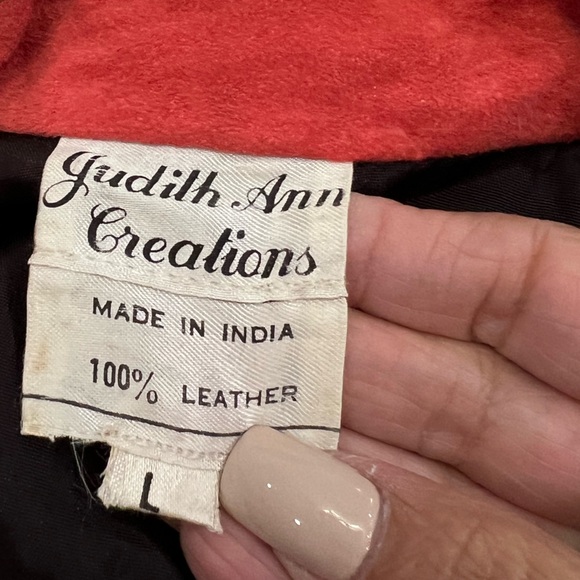 JUDITH ANN Creations 1980s Patchwork 100% Leather Tie Jacket - Picture 3 of 12